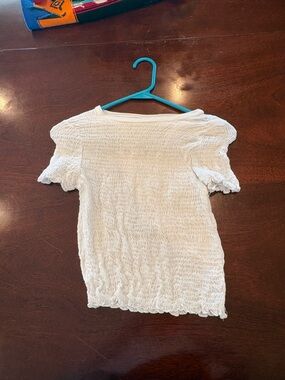 Emory Park White Top with Textured Trim